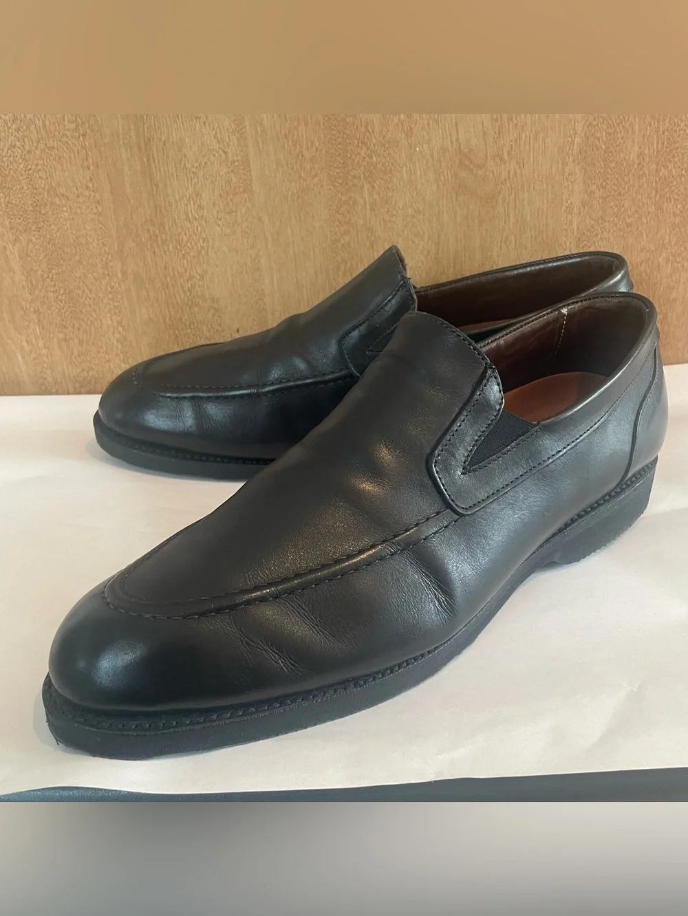 ALLEN EDMONDS Road Warriors 3890 Mens Size US 10.5 D Black Loafers Slip On Shoes